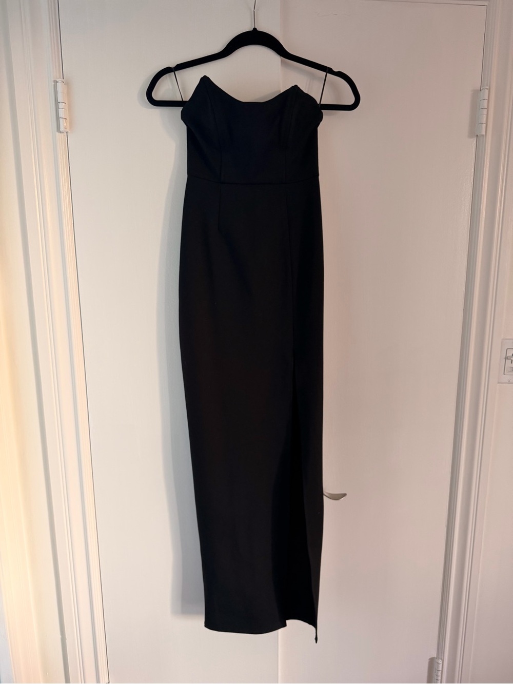 superdown Black Strapless Maxi Dress XS